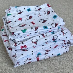 Hello Kitty Christmas full bed sheets